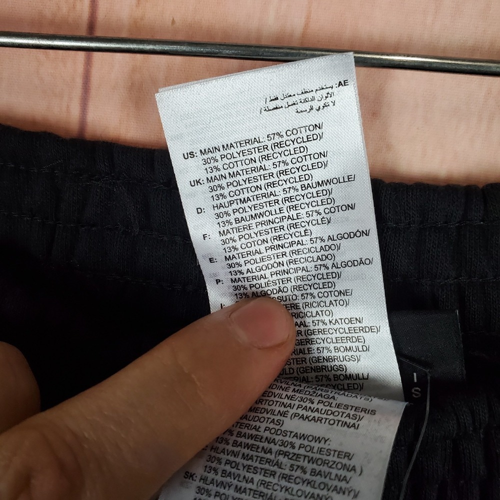 Reebok Cardi Knit Joggers Pants Womens Small Black Cotton Fleece Lined Casual - Picture 8 of 11